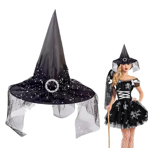 Huvqianu Hexenhüte für Halloween | Halloween Frauen Spitze Hexenhut | Neuheit Cosplay Party Dekoration für Outdoor Hof Karneval Maskerade Erwachsene Huvqianu Hexenhüte für Halloween | Halloween Frauen Spitze Hexenhut | Neuheit Cosplay Party Dekoration für Outdoor Hof Karneval Maskerade Erwachsene von Huvqianu