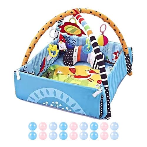 Huvqianu Kids Activity Mat, 7-In-1 Toddler Activity Center Tummy Mat, Fine Motor Toys Washable Playing Carpet, Preschool Activities for Boys Girls,44.09x39.37x16.93 Inches von Huvqianu