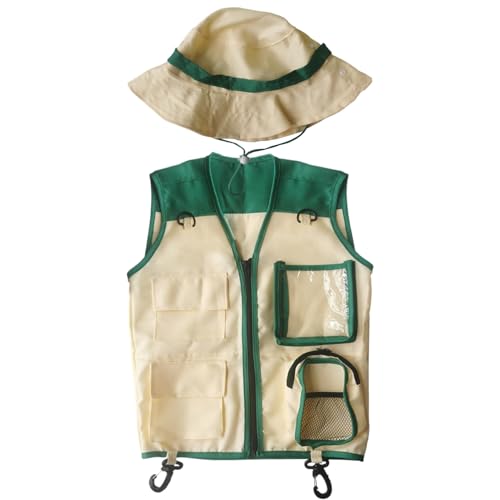 Huvqianu Kinder Abenteuer Weste | Outdoor und Camping Ausrüstung | Kinder Abenteuer Set Mit Weste Und Für Outdoor Aktivitäten Wanderungen Dschungel Safari Zoo Huvqianu Kinder Abenteuer Weste | Outdoor und Camping Ausrüstung | Kinder Abenteuer Set Mit Weste Und Für Outdoor Aktivitäten Wanderungen Dschungel Safari Zoo von Huvqianu