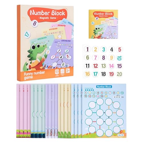 Huvqianu Kindergarten Math Toy, Math Aids Accessories, 8.66x10.31in Magnetic Science Learning Supplies, Perfect for Home, School, Nursery, and Travel Education Activities von Huvqianu