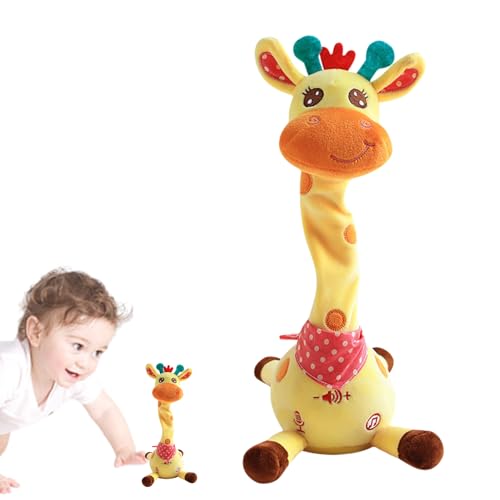 Huvqianu Plüsch Giraffe Sprechend | Musikalische Singende Giraffe Stofftier,Musikalische Bewegliche Wiederaufladbare Plüschfigur Für Kinder 1-3 Jahre Zuhause Reise Urlaub Picknick Ausgehen Party Huvqianu Plüsch Giraffe Sprechend | Musikalische Singende Giraffe Stofftier,Musikalische Bewegliche Wiederaufladbare Plüschfigur Für Kinder 1-3 Jahre Zuhause Reise Urlaub Picknick Ausgehen Party von Huvqianu