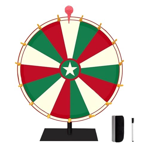 Huvqianu Preisrad-Spiel | Buntes Rouletterad | Tisch-Gewinnrad, Fortune-Spin-Rad, Erase-Gewinnrad, 10-Slot-Spinner, 15-Slot-Spinner, Roulette-Gewinnrad, Tabletop-Spielrad von Huvqianu