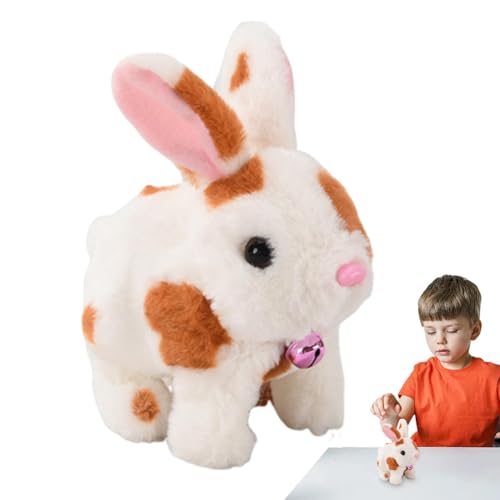 Huvqianu Realistic Bunny Plush, Interactive Electronic Rabbit, Bell Included for Easter Stuffed Bunny Toy, Educational Fun, Ideal for and Kids, Interactive Playtime von Huvqianu