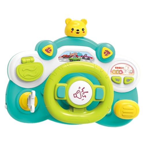 Huvqianu Steering Wheel Toy, Educational Learning Toy, Kids Simulation Driving Wheel with Light and Sound, Fun and Interactive Playtime, Pretend Plaything Car for Boys and Girls von Huvqianu