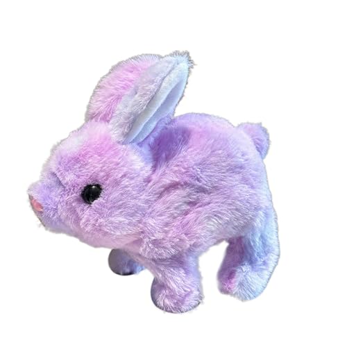 Huvqianu Stuffed Doll Walking Pet, Electronic Plush Bunny Toy, Electronic Realistic Stuffed Animal Rabbit for Kids, Boys, Friends, Family, 7.09x6.69x3.15 inches von Huvqianu