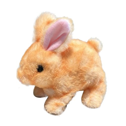 Huvqianu Stuffed Doll Walking Pet, Electronic Plush Bunny Toy, Electronic Realistic Stuffed Animal Rabbit for Kids, Boys, Friends, Family, 7.09x6.69x3.15 inches von Huvqianu