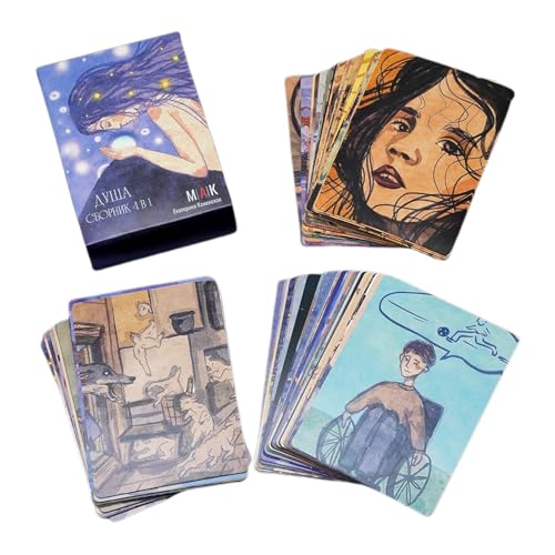 Huvqianu Tarotkarten-Deck, Tarot-Wahrsagungswerkzeuge, Spielbrett-Spaß für Erwachsene, Kinder, Familie, spirituelle Erkundung und Unterhaltung, Partys, Wahrsagung, Anleitung, persönliche Einsicht Huvqianu Tarotkarten-Deck, Tarot-Wahrsagungswerkzeuge, Spielbrett-Spaß für Erwachsene, Kinder, Familie, spirituelle Erkundung und Unterhaltung, Partys, Wahrsagung, Anleitung, persönliche Einsicht von Huvqianu