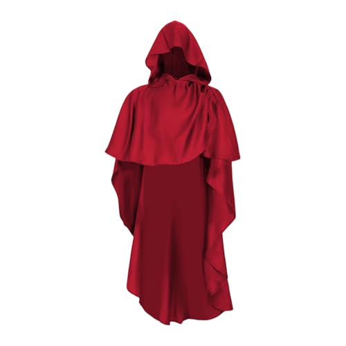 Huvqianu Umhang mit Kapuze für Herren, Vintage-Kapuzenumhang, Damen-Outfits für Gothic, Foto, Urlaub, Party, Geist, Cosplay, Halloween, Bühne, Renaissance Huvqianu Umhang mit Kapuze für Herren, Vintage-Kapuzenumhang, Damen-Outfits für Gothic, Foto, Urlaub, Party, Geist, Cosplay, Halloween, Bühne, Renaissance von Huvqianu