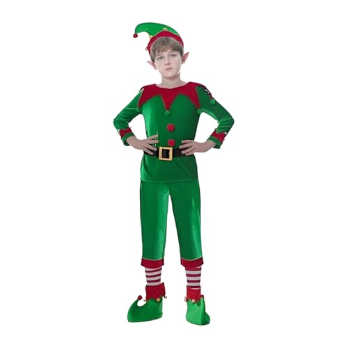 Huvqianu Weihnachtskostüm für | Elfenkostüme Für Kinder,Verkleidung Kostüm Anzug für Weihnachtsrollenspiel Themenparty Bühnenauftritt Huvqianu Weihnachtskostüm für | Elfenkostüme Für Kinder,Verkleidung Kostüm Anzug für Weihnachtsrollenspiel Themenparty Bühnenauftritt von Huvqianu