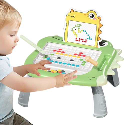 Magnetischer Zeichenblock, magnetisches Zeichenbrett für Kinder - Magnetisches Dot Art Reisespielzeug,Magnetisches Zeichenbrett für Kinder, Farbformmuster-Kunstblock, magnetisches Kritzelbrett mit Pun von Huvqianu