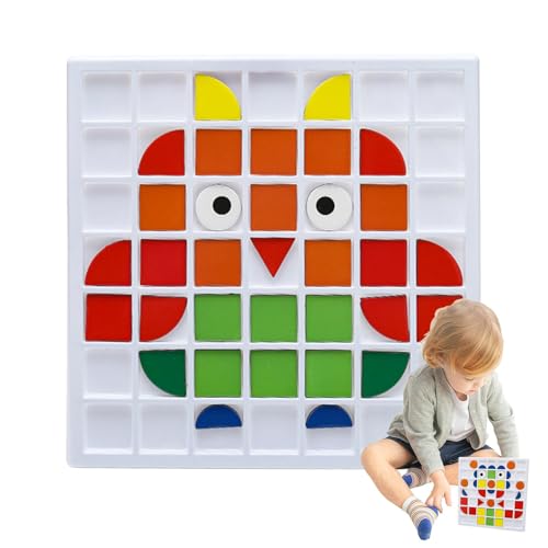 Mosaic Shape Puzzle Blocks | Classic Geometric Jigsaw Game | Colorful Pattern Puzzles for Children Over 3 Years | Fun and Educational Toy for Kids von Huvqianu