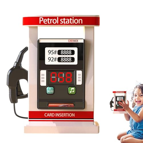 Petrol Station Toys, Petrol Station Playset with Sounds, 6.89x4.53in Simulation Set, Educational Desktop Plaything for Children, Fun and Interactive for Kids von Huvqianu