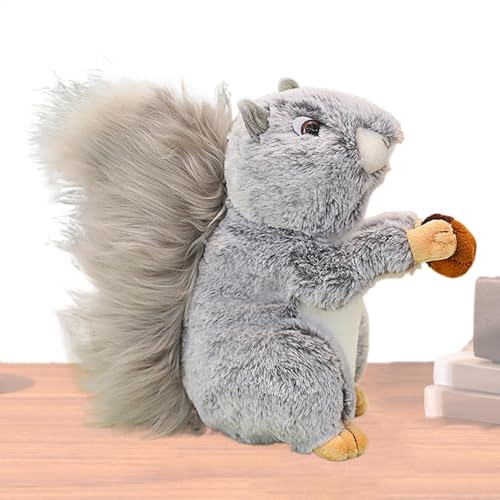 Plush Squirrel Toy, Huggable Furry Squirrel, Big Tail Squirrel, Animal Plush Toys, Squirrel Plushie for Kids, Plush Squirrel for Babies, Furry Squirrel Toy, Squirrel Stuffed Animal, Bedtime Plush Toy, von Huvqianu