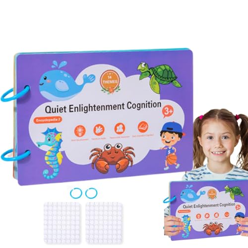 Huvqianu Quiet Sticker Book, Reusable Puzzle Art, 8.27x5.51in, Educational Sticker Book, Enhances Creativity, Stimulates Cognitive for Long Car Rides, Road Trips, Holiday Travel von Huvqianu