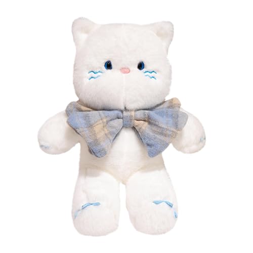 Stuffed Cat Toy, Plush Cat Doll, 11.81 Inches Cotton Adorable Cartoon Soft Huggable Stuffed Animal Cushion, Cozy Pillow for Kids, Bedroom, Couch, Game Room, Gift von Huvqianu