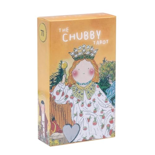 The Chubby Tarotkarten, 79 Stück, mollige Original-Tarotkarten, Wahrsager-Spiel, 12 x 7 cm, Tarot-Lesekarten, Wahrsagungswerkzeuge, Anfänger und Experten, Karton, einfach zu handhaben, lebendiges Ar von Huvqianu