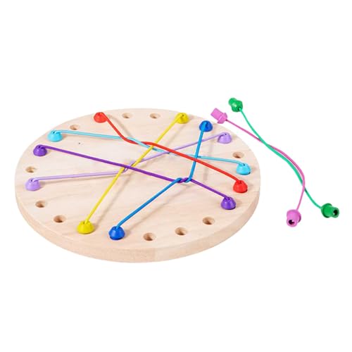 Twisted Rope Game, Rope Knot Board Game, Family Night Toy Set for Girls Boys 3+, Interactive Logical Thinking Training Playset, 8.66x8.66 Inches, Rubber Wood von Huvqianu