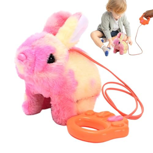 Walking Bunny Toy Plush Walking Rabbit Toy Electronic Bunny With Sounds Interactive Animal Toy Animated Walking Bunny Toy Easter Bunny Walking Toy Plush Rabbit Toy With Rope Kids Walking von Huvqianu