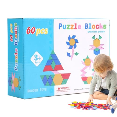 Huxibai Geometrische Holzblöcke – Tangram geometrisches Puzzle, lustige Aktivität für Klassenzimmer und Zuhause für Kinder, 3 + zur Entwicklung der Feinmotorik Huxibai Geometrische Holzblöcke – Tangram geometrisches Puzzle, lustige Aktivität für Klassenzimmer und Zuhause für Kinder, 3 + zur Entwicklung der Feinmotorik von Huxibai