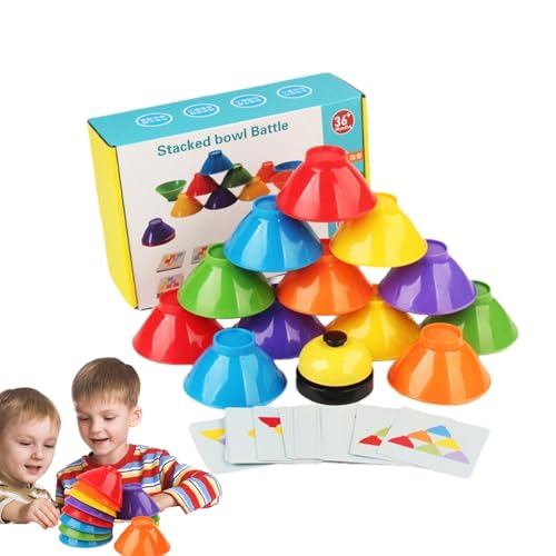 Huxibai Kleinkind Stapelspielzeug, Regenbogen Stapelspiel Mit Ausgleichseffekt, Lernförderndes Eltern-Kind Interaktionsspiel Mit Stapelringen Für Mädchen Huxibai Kleinkind Stapelspielzeug, Regenbogen Stapelspiel Mit Ausgleichseffekt, Lernförderndes Eltern-Kind Interaktionsspiel Mit Stapelringen Für Mädchen von Huxibai