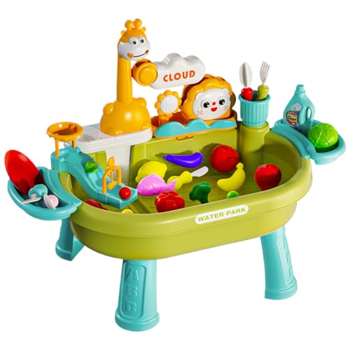 Huxibai Wasser-Tisch für kleine Kinder | Sensorische Tische für Spiele mit Wasser und Sand | Elektrischer Spieltisch mit Wirkung für Hinterhof Garten Haus Outdoor Huxibai Wasser-Tisch für kleine Kinder | Sensorische Tische für Spiele mit Wasser und Sand | Elektrischer Spieltisch mit Wirkung für Hinterhof Garten Haus Outdoor von Huxibai