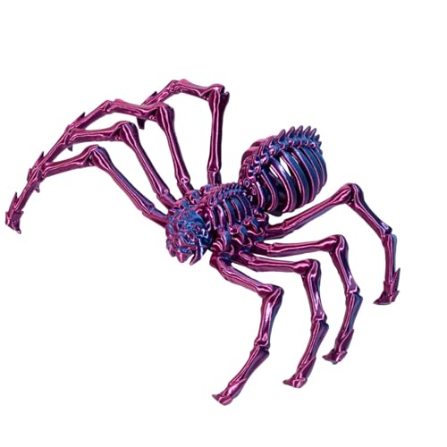 3D-gedruckte Spinnen - Halloween-3D-gedruckte Skelett-Spinne | Halloween-Spinne Fidget Spielzeug | Exekutive Schreibtischspielzeug Riesige Spinne - Mystery Spider 3D Gelenkige Spinne für von Huyeruie