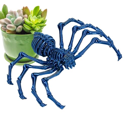 3D-gedruckte Spinnen - Halloween-3D-gedruckte Skelett-Spinne | Halloween-Spinne Fidget Spielzeug | Exekutive Schreibtischspielzeug Riesige Spinne - Mystery Spider 3D Gelenkige Spinne für von Huyeruie