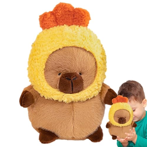 Capybara Stofftierpuppe,Gefülltes Capybara Spielzeug,Capybara Plüschpuppe | Kuscheliger Begleiter aus weichem Stofftier für Kinder, Mädchen, Kinder von Huyeruie