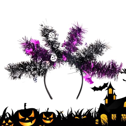 Halloween Stirnband, Halloween Haarband, Geist Fledermaus Skelett Bunte Wollstreifen Halloween Haarbänder - Gastgeschenke Halloween Zubehör für Adul von Huyeruie