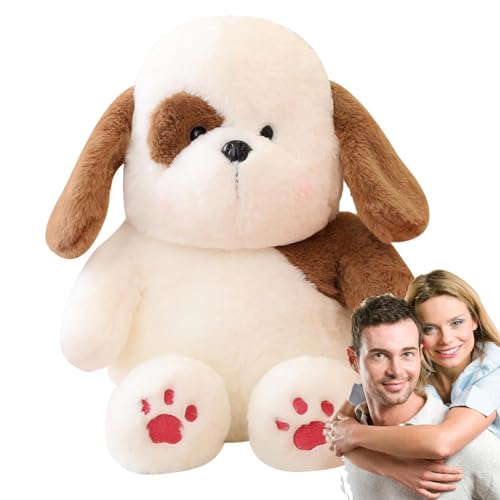 Hundeplüschtier,Hundeplüschpuppe,Großohriger Hund Plushies Plüschpuppenspielzeug | Hautfreundliche, weiche Stofftierpuppe mit Hund für die Dekoration von Wohnzimmer, Schlafzimmer, Büro von Huyeruie