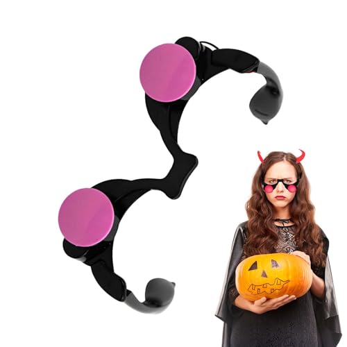 Huyeruie Halloween Red Light Glasses - Halloween Glow Glasses | Glowing Eyeglasses Goggles Props | Halloween Scary | Funny Halloween LED Glasses | Festive Flashing Red Eye Glasses For Holiday von Huyeruie