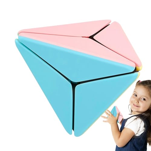 Puzzle Cube Pyramide – Pyramide Speed ​​Cube | Magischer Geschwindigkeitswürfel | Dreieckige Pyramiden-Drehung | Magischer Würfel Pyramide Glatt Ohne Klebstoff | Macaron Getting Started Dreieck von Huyeruie