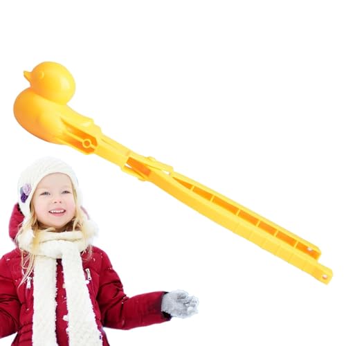 Schneeball-Maker-Werkzeug, Cartoon-Schneeball-Maker-Clip-Set, Herz-Sandform-Schneeball-Spielzeug, Niedliche Schneemann-Stern-Sandball-Formen, Entenförmiges Schneespielzeug, Tragbare Schneeball-Klammer von Huyeruie