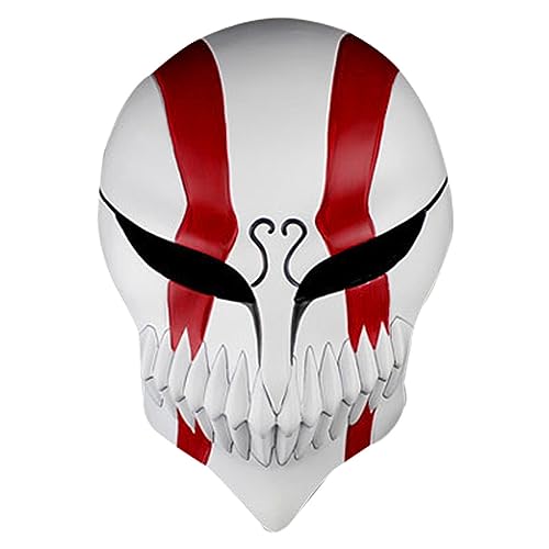 Hworks Kurosaki Ichigo Cosplay Costume Mask, Anime Bleach Mask, Collector's Edition, Ichigo Masquerade, Resin Cosplay, Half Face Mask von Hworks