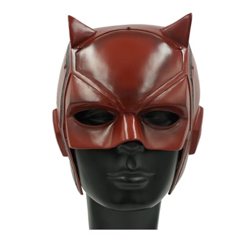 Hworks Daredevils Maske Cosplay Gruselige Halloween Maske Kopfbedeckung Maskerade für Party Teufel Cosplay Kostüm Requisiten PVC von Hworks