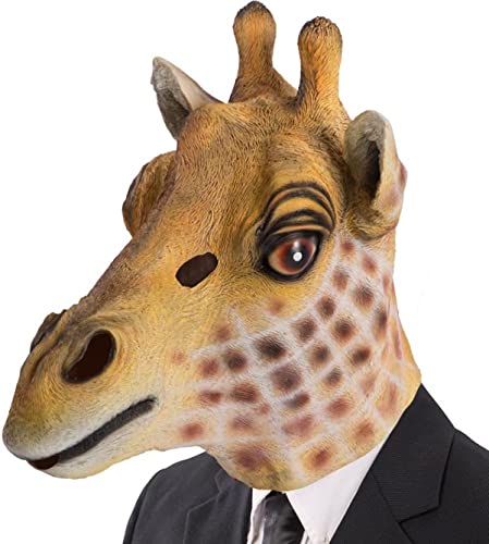 Hworks Giraffe Maske Party Latex Kopfbedeckung Tier Cosplay Kostüm Requisiten für Halloween von Hworks
