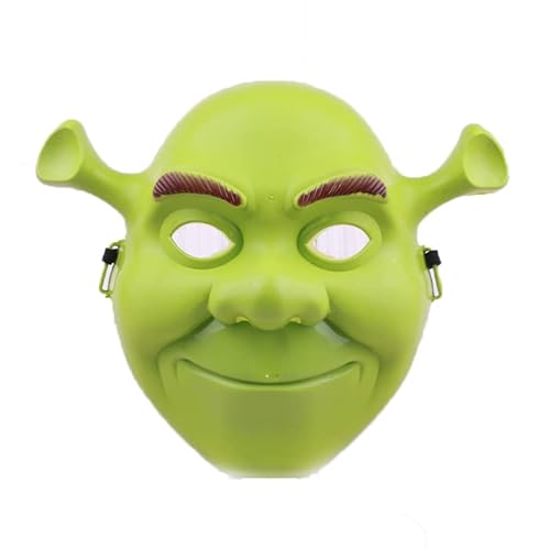 Hworks Green Shrek Cosplay Maske Party Overhead Cover Halloween Cosplay Requisiten für Kinder von Hworks