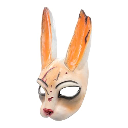 Hworks Hasenmaske Latex Tier Kopfbedeckung Cosplay Kostüm Requisiten für Halloween Party von Hworks