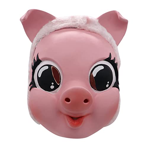 Hworks Killing Eve Pig Maske Party Latex Kopfbedeckung Cosplay Kostüm Requisiten für Halloween von Hworks