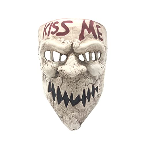 Hworks Kiss Me Maske Kunststoff Vollgesichtsmaske gruselige Cosplay Kostüm Requisiten für Halloween Party von Hworks