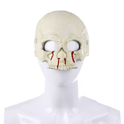 Hworks Scary Skeleton Mask Half Face Cover Halloween Cosplay Party Props von Hworks