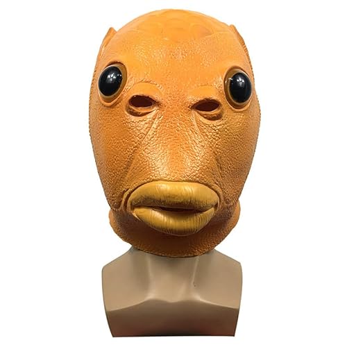 Lustige Fischhaube Latex Overhead Cosplay Maske Party Halloween Cosplay Requisiten von Hworks