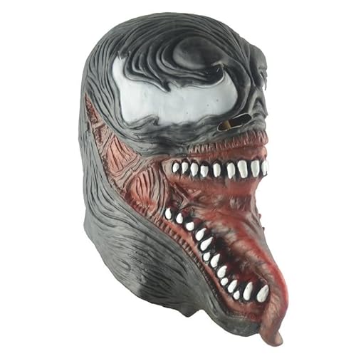 Venom Cosplay Maske Halloween Kostüm Requisiten Party Latex Kapuze von Hworks