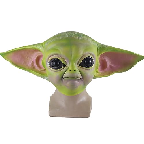 Yoda Master Latex Maske Horror Kopfbedeckung für Halloween Karneval Kostüm Party Requisiten von Hworks