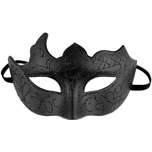 Hxezoc Venezianische Maskenmaske, schwarz, Halloween-Maske für Damen, für Cosplay, Karneval, Mottoparty von Hxezoc