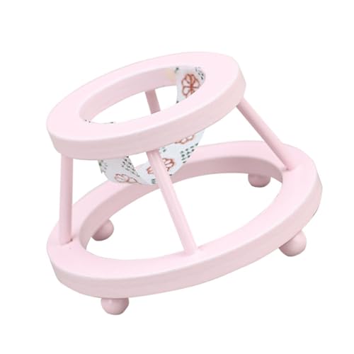 Hxyxbnhno Eleganter Miniatur Baby Walker für Puppenhäuser 1:12 Holz Walker Realistischer Gehstuhl Puppenhäuser Möbel von Hxyxbnhno