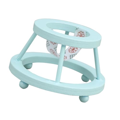 Hxyxbnhno Eleganter Miniatur Baby Walker für Puppenhäuser 1:12 Holz Walker Realistischer Gehstuhl Puppenhäuser Möbel von Hxyxbnhno