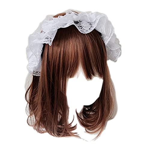 Mädchen-Spitzen-Haarreif mit mehrschichtiger Spitze, Kopfschmuck, Dienstmädchen-Kopfschmuck, Anime-Cosplay-Stirnband von Hxyxbnhno