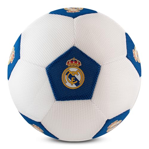 Hy-Pro Offiziell lizenzierter Real Madrid Fußball – Riesen 14 Zoll Mesh-Ball für Fußball & Multisport-Spiele drinnen und draußen – Weicher & Sprungfreudiger Ball mit Logo und Vereinsfarben Hy-Pro Offiziell lizenzierter Real Madrid Fußball – Riesen 14 Zoll Mesh-Ball für Fußball & Multisport-Spiele drinnen und draußen – Weicher & Sprungfreudiger Ball mit Logo und Vereinsfarben von Hy-Pro