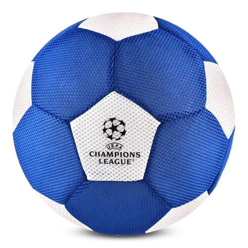 Hy-Pro Offiziell lizenzierter UEFA Champions League Fußball – Riesen 14 Zoll Mesh-Ball für Fußball & Multisport-Spiele drinnen und draußen – Weicher & Sprungfreudiger Ball mit Logo und Vereinsfarben Hy-Pro Offiziell lizenzierter UEFA Champions League Fußball – Riesen 14 Zoll Mesh-Ball für Fußball & Multisport-Spiele drinnen und draußen – Weicher & Sprungfreudiger Ball mit Logo und Vereinsfarben von Hy-Pro